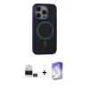 MARSİLYAN™- iPhone 14 Pro Max Kılıf Ahenk Form Serisi - Siyah Bilvis 5in1 3D Magic Cam Ekran Koruyucu + Bilvis Titan Kamera Lens - GD