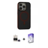 MARSİLYAN™- iPhone 14 Pro Max Kılıf Ahenk Form Serisi - Siyah Bilvis 5in1 3D Magic Cam Ekran Koruyucu + Bilvis Titan Kamera Lens - GS