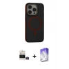 MARSİLYAN™- iPhone 14 Pro Max Kılıf Ahenk Form Serisi - Siyah Bilvis 5in1 3D Magic Cam Ekran Koruyucu + Bilvis Titan Kamera Lens - GD