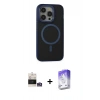 MARSİLYAN™- iPhone 14 Pro Max Kılıf Ahenk Form Serisi - Siyah Bilvis 5in1 3D Magic Cam Ekran Koruyucu + Bilvis Titan Kamera Lens - GS