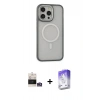 MARSİLYAN™- iPhone 14 Pro Max Kılıf Ahenk Form Serisi - Siyah Bilvis 5in1 3D Magic Cam Ekran Koruyucu + Bilvis Titan Kamera Lens - GS