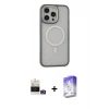 MARSİLYAN™- iPhone 14 Pro Max Kılıf Ahenk Form Serisi - Siyah Bilvis 5in1 3D Magic Cam Ekran Koruyucu + Bilvis Titan Kamera Lens - GD
