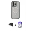 MARSİLYAN™- iPhone 14 Pro Max Kılıf Ahenk Form Serisi - Siyah Bilvis 5in1 3D Magic Cam Ekran Koruyucu + Raze Metal Kamera Lens - GS