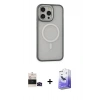 MARSİLYAN™- iPhone 14 Pro Max Kılıf Ahenk Form Serisi - Siyah Bilvis 5in1 5D Magic Hayalet Cam Ekran Koruyucu + Bilvis Titan Kamera Lens - SH
