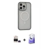 MARSİLYAN™- iPhone 14 Pro Max Kılıf Ahenk Form Serisi - Siyah Bilvis 5in1 5D Magic Hayalet Cam Ekran Koruyucu + Bilvis Titan Kamera Lens - DNMR
