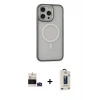 MARSİLYAN™- iPhone 14 Pro Max Kılıf Ahenk Form Serisi - Siyah Bilvis Hayalet Cam Ekran Koruyucu + Bilvis Titan Kamera Lens - DNMR