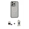 MARSİLYAN™- iPhone 14 Pro Max Kılıf Ahenk Form Serisi - Siyah Bilvis Hayalet Cam Ekran Koruyucu + Bilvis Titan Kamera Lens - GD