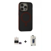 MARSİLYAN™- iPhone 14 Pro Max Kılıf Ahenk Form Serisi - Siyah Bilvis Hayalet Cam Ekran Koruyucu + Bilvis Titan Kamera Lens - GD