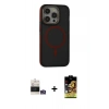 MARSİLYAN™- iPhone 14 Pro Max Kılıf Ahenk Form Serisi - Siyah Buffer Cam Ekran Koruyucu + Bilvis Titan Kamera Lens - GS
