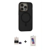 MARSİLYAN™- iPhone 14 Pro Max Kılıf Ahenk Form Serisi - Siyah Joko 5D Cam + Bilvis Titan Kamera Lens - SH