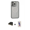 MARSİLYAN™- iPhone 14 Pro Max Kılıf Ahenk Form Serisi - Siyah Joko 5D Cam + Raze Metal Kamera Lens - GD