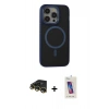MARSİLYAN™- iPhone 14 Pro Max Kılıf Ahenk Form Serisi - Siyah Joko 5D Cam + Raze Metal Kamera Lens - GD