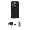MARSİLYAN™- iPhone 14 Pro Max Kılıf Ahenk Form Serisi - Siyah Joko 5D Cam + Raze Metal Kamera Lens - GD