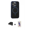 MARSİLYAN™- iPhone 14 Pro Max Kılıf Ahenk Form Serisi - Siyah Joko 5D Cam + Raze Metal Kamera Lens - GS