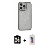 MARSİLYAN™- iPhone 14 Pro Max Kılıf Ahenk Form Serisi - Siyah Joko 5D Cam + PVD Metal Kamera Lens - TU