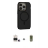 MARSİLYAN™- iPhone 14 Pro Max Kılıf Ahenk Form Serisi - Siyah Joko Magic 5D Hayalet Cam + Bilvis Titan Kamera Lens - GD