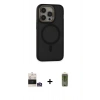 MARSİLYAN™- iPhone 14 Pro Max Kılıf Ahenk Form Serisi - Siyah Joko Magic 5D Hayalet Cam + Bilvis Titan Kamera Lens - GS