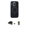 MARSİLYAN™- iPhone 14 Pro Max Kılıf Ahenk Form Serisi - Siyah Joko Magic 5D Hayalet Cam + Gold Raze Metal Kamera Lens