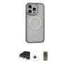 MARSİLYAN™- iPhone 14 Pro Max Kılıf Ahenk Form Serisi - Siyah Joko Magic 5D Hayalet Cam + Gold Raze Metal Kamera Lens