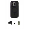 MARSİLYAN™- iPhone 14 Pro Max Kılıf Ahenk Form Serisi - Siyah Joko Magic 5D Hayalet Cam + Raze Metal Kamera Lens - GS