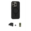 MARSİLYAN™- iPhone 14 Pro Max Kılıf Ahenk Form Serisi - Siyah Joko Magic 5D Hayalet Cam + Raze Metal Kamera Lens - GS