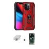 MARSİLYAN™- iPhone 14 Pro Max Kılıf Ahenk Klasik Koleksiyonu - Şeffaf 360 Full Body Arka Koruyucu + Band Metal Kamera Lens - GS