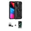 MARSİLYAN™- iPhone 14 Pro Max Kılıf Ahenk Klasik Koleksiyonu - Şeffaf 360 Full Body Arka Koruyucu + Bilvis Titan Kamera Lens - SH