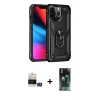 MARSİLYAN™- iPhone 14 Pro Max Kılıf Ahenk Klasik Koleksiyonu - Şeffaf 360 Full Body Arka Koruyucu + Bilvis Titan Kamera Lens - GS