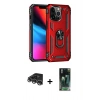 MARSİLYAN™- iPhone 14 Pro Max Kılıf Ahenk Klasik Koleksiyonu - Şeffaf 360 Full Body Arka Koruyucu + Gümüş Raze Metal Kamera Lens