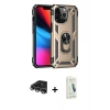 MARSİLYAN™- iPhone 14 Pro Max Kılıf Ahenk Klasik Koleksiyonu - Şeffaf Pasifik Cam Ekran Koruyucu + Raze Metal Kamera Lens - GS