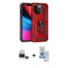 MARSİLYAN™- iPhone 14 Pro Max Kılıf Ahenk Klasik Koleksiyonu - Şeffaf Royal Nano Ekran Koruyucu + Bilvis Titan Kamera Lens - GS