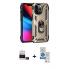 MARSİLYAN™- iPhone 14 Pro Max Kılıf Ahenk Klasik Koleksiyonu - Şeffaf Royal Nano Ekran Koruyucu + Bilvis Titan Kamera Lens - GS