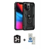MARSİLYAN™- iPhone 14 Pro Max Kılıf Ahenk Klasik Koleksiyonu - Şeffaf Royal Nano Ekran Koruyucu + PVD Metal Kamera Lens - TU