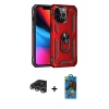 MARSİLYAN™- iPhone 14 Pro Max Kılıf Ahenk Klasik Koleksiyonu - Siyah 18D Cam Ekran Koruyucu + Raze Metal Kamera Lens - GS