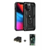 MARSİLYAN™- iPhone 14 Pro Max Kılıf Ahenk Klasik Koleksiyonu - Siyah 360 Mat Full Body Arka Koruyucu + Raze Metal Kamera Lens - GD