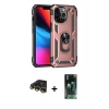 MARSİLYAN™- iPhone 14 Pro Max Kılıf Ahenk Klasik Koleksiyonu - Siyah 360 Mat Full Body Arka Koruyucu + Raze Metal Kamera Lens - GD