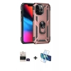 MARSİLYAN™- iPhone 14 Pro Max Kılıf Ahenk Klasik Koleksiyonu - Siyah 3D Antistatik Cam Ekran Koruyucu + Bilvis Titan Kamera Lens - SH