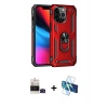 MARSİLYAN™- iPhone 14 Pro Max Kılıf Ahenk Klasik Koleksiyonu - Siyah 3D Antistatik Cam Ekran Koruyucu + Bilvis Titan Kamera Lens - SH