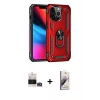 MARSİLYAN™- iPhone 14 Pro Max Kılıf Ahenk Klasik Koleksiyonu - Siyah Bilvis 3D Mat Cam Ekran Koruyucu + Bilvis Titan Kamera Lens - GD