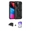 MARSİLYAN™- iPhone 14 Pro Max Kılıf Ahenk Klasik Koleksiyonu - Siyah Bilvis 5in1 3D Magic Cam Ekran Koruyucu + Raze Metal Kamera Lens - GS