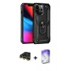 MARSİLYAN™- iPhone 14 Pro Max Kılıf Ahenk Klasik Koleksiyonu - Siyah Bilvis 5in1 3D Magic Cam Ekran Koruyucu + Raze Metal Kamera Lens - GD