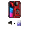 MARSİLYAN™- iPhone 14 Pro Max Kılıf Ahenk Klasik Koleksiyonu - Siyah Bilvis 5in1 5D Magic Hayalet Cam Ekran Koruyucu + Gold Raze Metal Kamera Lens