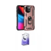 MARSİLYAN™- iPhone 14 Pro Max Kılıf Ahenk Klasik Koleksiyonu - Siyah Bilvis 5in1 5D Magic Hayalet Cam Ekran Koruyucu