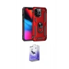 MARSİLYAN™- iPhone 14 Pro Max Kılıf Ahenk Klasik Koleksiyonu - Siyah Bilvis 5in1 5D Magic Hayalet Cam Ekran Koruyucu