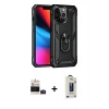 MARSİLYAN™- iPhone 14 Pro Max Kılıf Ahenk Klasik Koleksiyonu - Siyah Bilvis Hayalet Cam Ekran Koruyucu + Bilvis Titan Kamera Lens - DNMR
