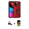 MARSİLYAN™- iPhone 14 Pro Max Kılıf Ahenk Klasik Koleksiyonu - Siyah Buffer Cam Ekran Koruyucu + Bilvis Titan Kamera Lens - SH