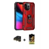 MARSİLYAN™- iPhone 14 Pro Max Kılıf Ahenk Klasik Koleksiyonu - Siyah Buffer Cam Ekran Koruyucu + Raze Metal Kamera Lens - GD
