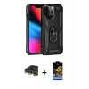 MARSİLYAN™- iPhone 14 Pro Max Kılıf Ahenk Klasik Koleksiyonu - Siyah Buffer Hayalet Cam Ekran Koruyucu + Raze Metal Kamera Lens - GD