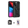 MARSİLYAN™- iPhone 14 Pro Max Kılıf Ahenk Klasik Koleksiyonu - Siyah Joko 5D Cam + PVD Metal Kamera Lens - TU