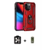 MARSİLYAN™- iPhone 14 Pro Max Kılıf Ahenk Klasik Koleksiyonu - Siyah Joko Magic 5D Hayalet Cam + PVD Metal Kamera Lens - TU